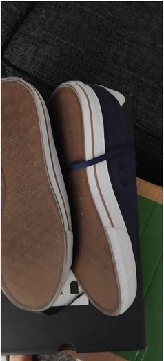Hugo Boss Navy Blue Canvas Trainers