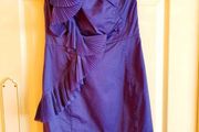 Blue one shoulder dress, size 10