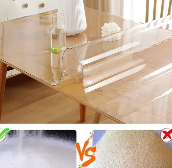 Protector 2mm Clear PVC Wipeable Clean Table Cloth Cover Odorless Waterproof Tablecloth for Home Kitchen 31.4  55.1 Inch Transparent,80 140cm