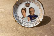 Vintage miniture plate of princess Grace &amp; P Rainier