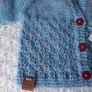 Hand Knit Baby Cardigan & Booties Set: 3-6 Months Image 2