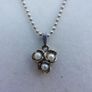 Vintage Sterling Silver 925 Faux Pearl  Pendant 18" Necklace 3,55g Image 4