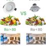 10x Recessed Ceiling Lights GU10, 5W 600LM Cool White 6000K, Round Metal Matte White Recessed Downlights 30 Swiveling with 5W Bulbs, Spotlights Ceiling Lights 220V-240V, (Hole Size:68mm-80mm) Image 4