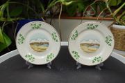 Vintage Souvenir Plate Arklow Pottery Republic of Ireland, Dun Laoghaire (Set)