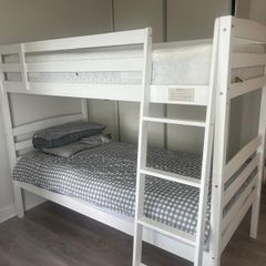 White double bunkbed