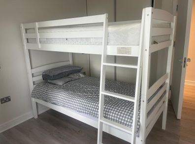 White double bunkbed