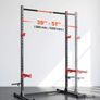Multifunctional Squat Rack for Home Gym Power Cage Rack Width-Adjustable Workout Strength Training Equipment with 6 Band Pegs, Landmine Attachment & Safety Bars for Bench Press Squats Pull-Up Image 7
