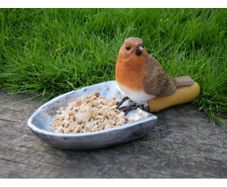 Bird Feeder Robin on Spade D7536