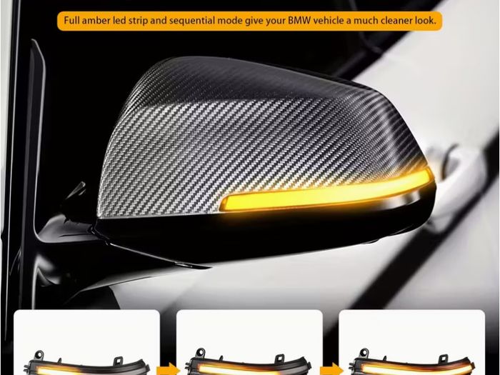 LED Dynamic Turn Signal Side Mirror Sequential Light Lamp for BMW