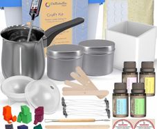 Candle Making Kit SOYA Wax Melt Starter Kit Candle Making Kits for Adults & Candle Making Kits for Children - with Candle Wicks, Candle Holder and Wax Melter for Candle Making