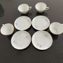 Set of Four Teacups/ Saucers Image 2