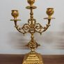 Pair of Gilt Brass Candelabras in Louis XIV Style Image 2