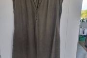 Khaki V-Neck Dress w/pockets, Size 40/UK 14