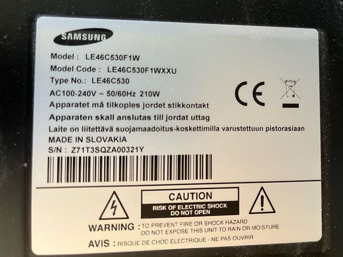 Samsung 46 inch tv