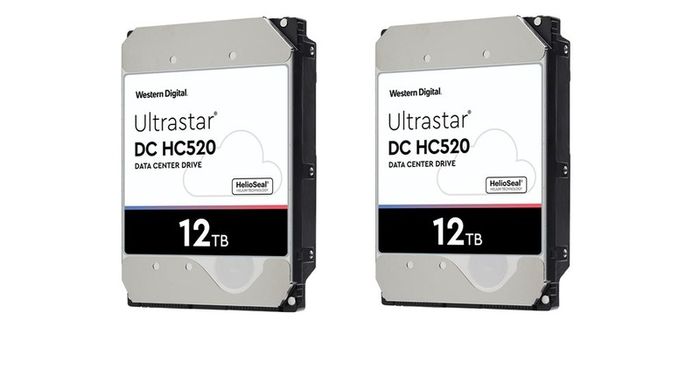 Western Digital Ultrastar DC HC520  24TB (2 x 12TB) 3.5 Inch SATA Hard Drive