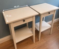 Pair of White Bedside Tables with Drawers