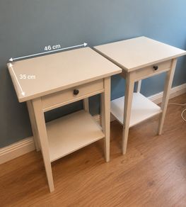 Pair of White Bedside Tables with Drawers