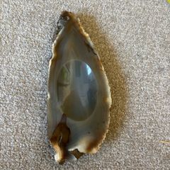 Vintage Polished Agate Ashtray