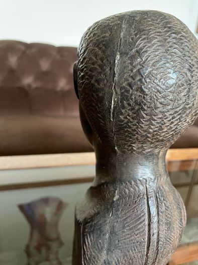 Pair of Vintage Mid Century African Art Hardwood Bust Carvings