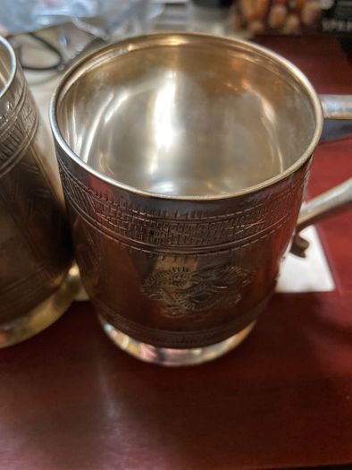 EPNS silver plated tankards