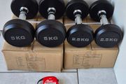 brand new sets of dumbbells .2x5kg, 2x2.5kg