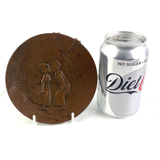 Antique Dutch Bronzed Copper Trinket Dish
