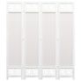 4-Panel Room Divider Cream 140x165 cm Fabric Image 3