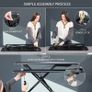 Standing 81 cm Desk Converter, Height Adjustable Riser, Sit to Stand Dual Monitor and Laptop Workstation with Wide Keyboard Tray, Black, DESK-V000K Image 8