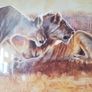 2 Piece Vanessa Jayne Large Wooden And Glass Framed Prints - Lion Family And Zebra Family Image 6