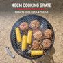 Compact Kettle Charcoal Barbecue (2026 version), 47 cm Cooking Surface, Tripod Stand with Wheels, Heat Resistant, Rustproof Design, Chrome Plated Three Layer Grate Image 7