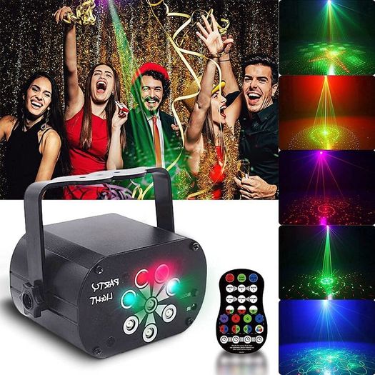 Laser Projector Lights RGB UV DJ Disco Stage Party Lights for Christmas Halloween Birthday Weddin