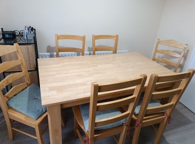 dinning table and chairs