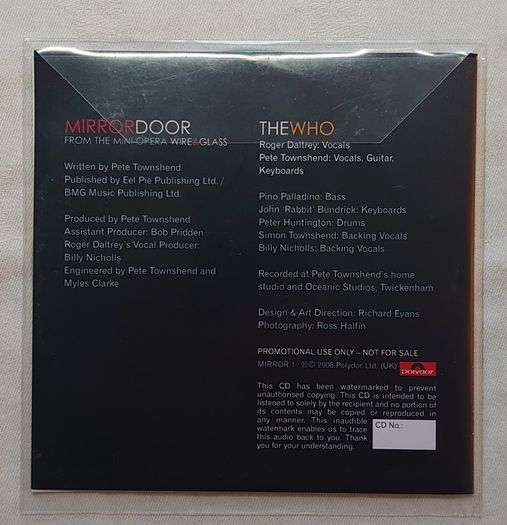 The Who - Mirror Door - CD Single