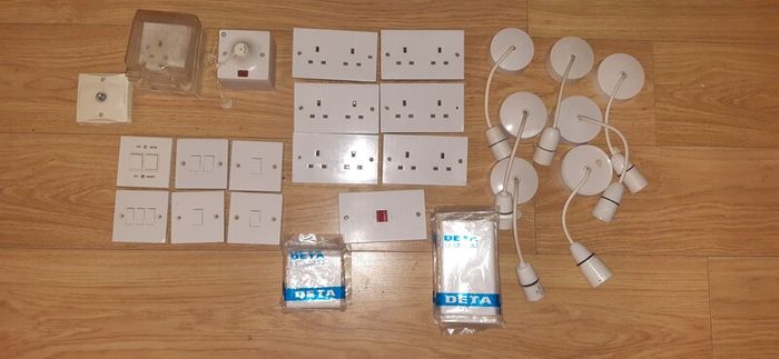 Socket, switches and light point
