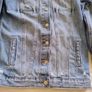 Unisex denim cotton distressed jacket in very good condition see last three photos for exact measurements FREE STANDARD POSTAGE INCLUDED Image 2