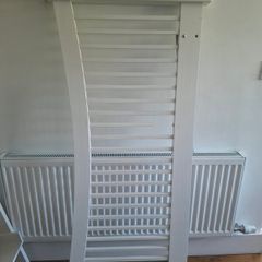 wooden double headboard
