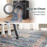 Washable Rugs Living Room Boho Rug for Bedroom Anti Slip Rugs Classic Large Rugs for Living Room Vintage Area Rugs Soft Short Pile Rug Washable Rugs Vintage 80x150CM Blue Image 3
