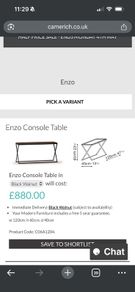 Walnut Console Table