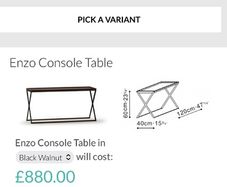 Walnut Console Table