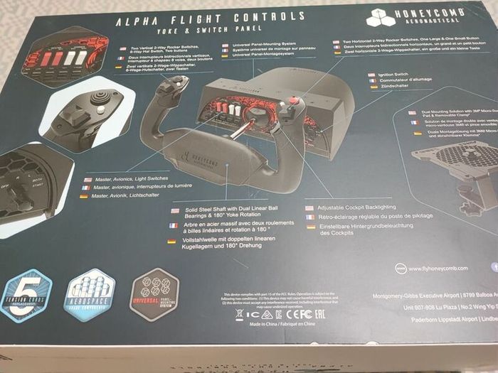 Flight Yoke Honeycomb Aeronautical Alpha Flight Controls
