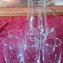 7 Piece 25th Silver Anniversary Silver Gilt Pitcher And Drinking Glasses Set Image 2