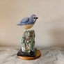 Hand-Carved Blue & Yellow Gemstone Blue Tit Image 5