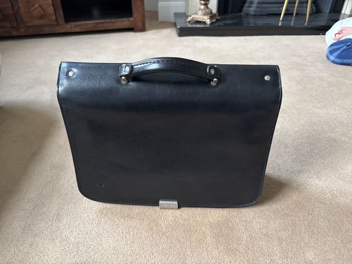 Texier leather laptop satchel