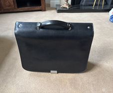 Texier leather laptop satchel