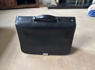 Texier leather laptop satchel