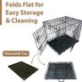Dog Crate Dog Cage from Small to Large, Foldable Puppy Dog Crates , Cage Furniture with Non-Chew Metal Removable Tray Silver Folding 2 Door Crate, Medium Size 30-inch(76.2cm) Black (FREE POSTAGE) Image 7