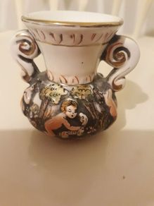 Vintage Copodimonte Cherub miniature vase