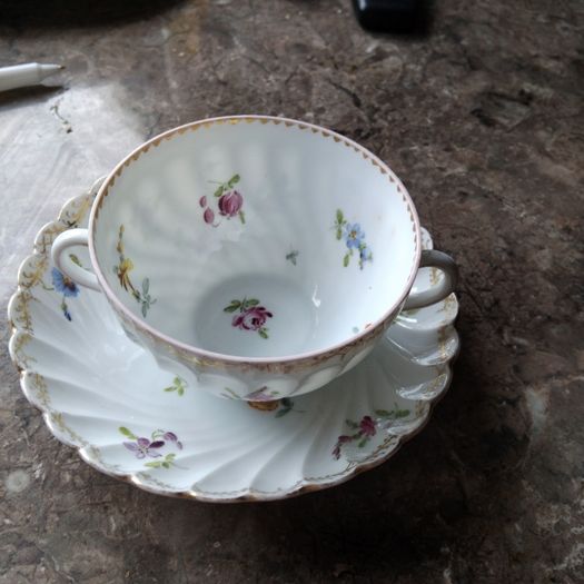 Antique Cups Hermann Ohme Porcelain Cups And Saucers