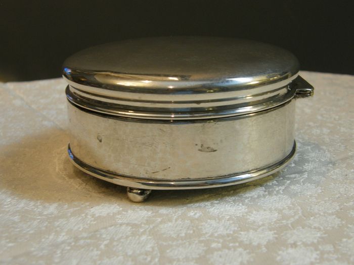 PRICE DROP Vintage Solid Silver Velvet Lined Jewellery Box, Birmingham 1940, 162g