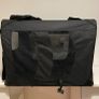 MOOL Lightweight Fabric Pet Carrier Crate with Fleece Mat and Food Bag, Black Image 4